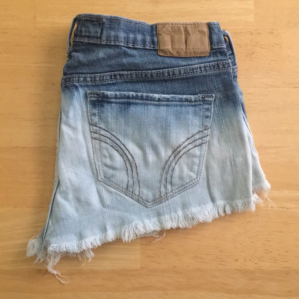 Hollister distressed cut off bleached jean shorts